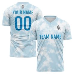 Light Blue & White Custom Soccer Jerseys – Personalized Soccer Uniforms for Men, Women, and Kids